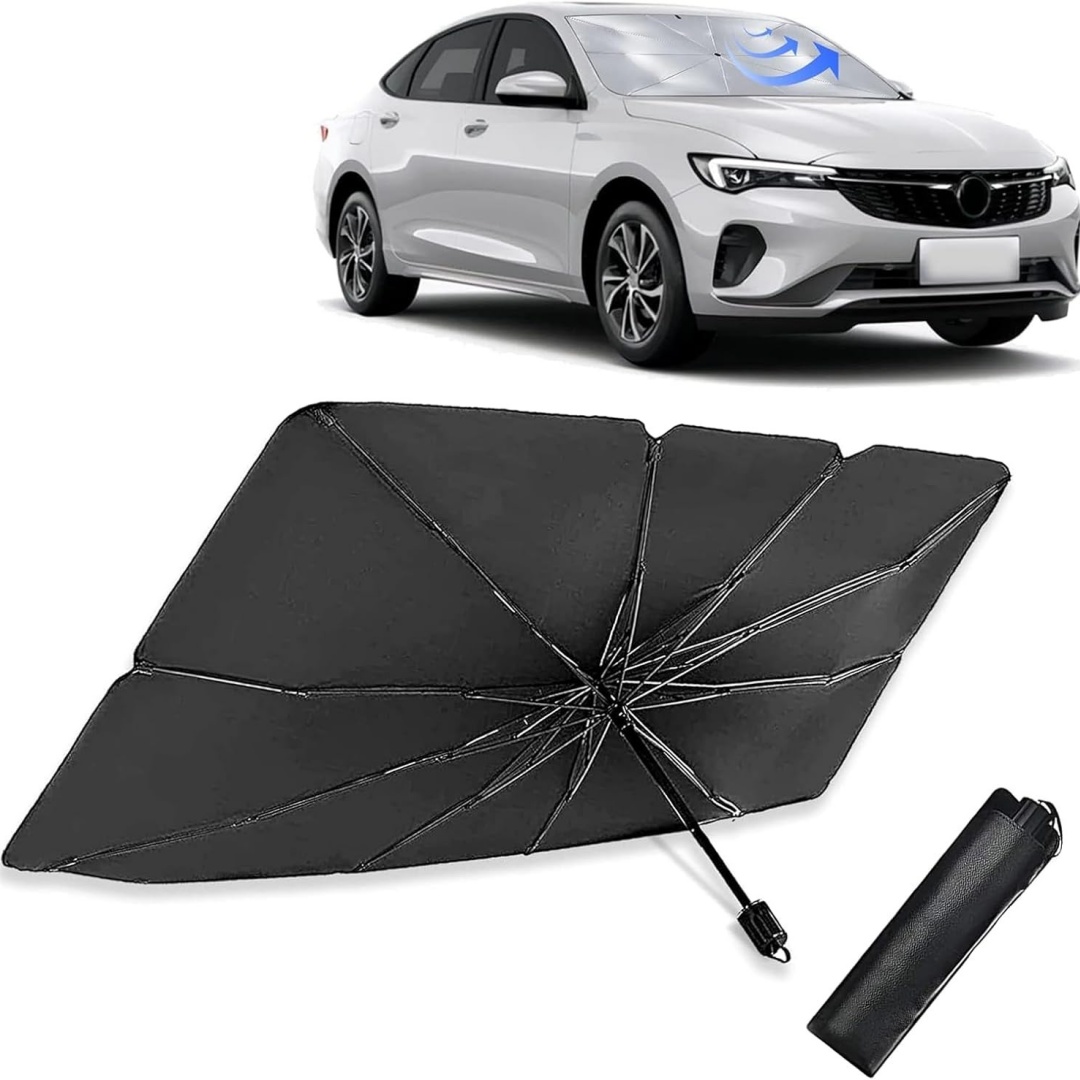 Car Sunshade Windshield Umbrella Foldable - Parasolka przeciwsłoneczna na szybę samochodową, 3-warstwowa,