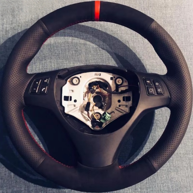 Car Steering Wheel Cover Anti Slip Breathable - Personalizowany Antypoślizgowy Skórzano-Zamszowy Pokrowiec na Kierownicę