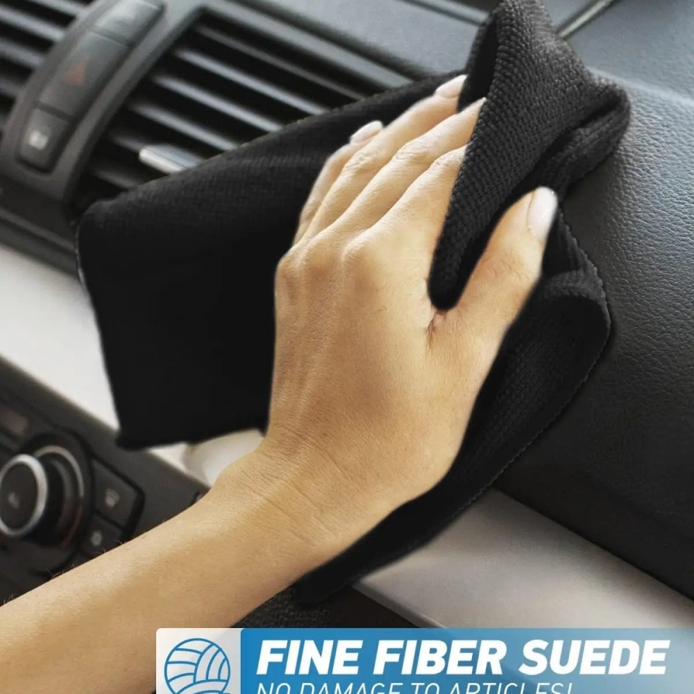 Microfiber Car Drying Towel Super Absorbent - Czarna ściereczka z mikrofibry, chłonna, do