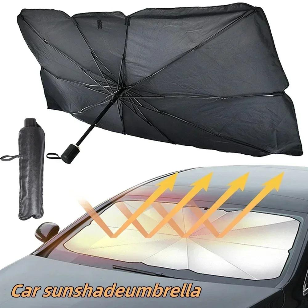 Car Sunshade Windshield Umbrella Foldable - Parasolka przeciwsłoneczna do samochodu, składana osłona