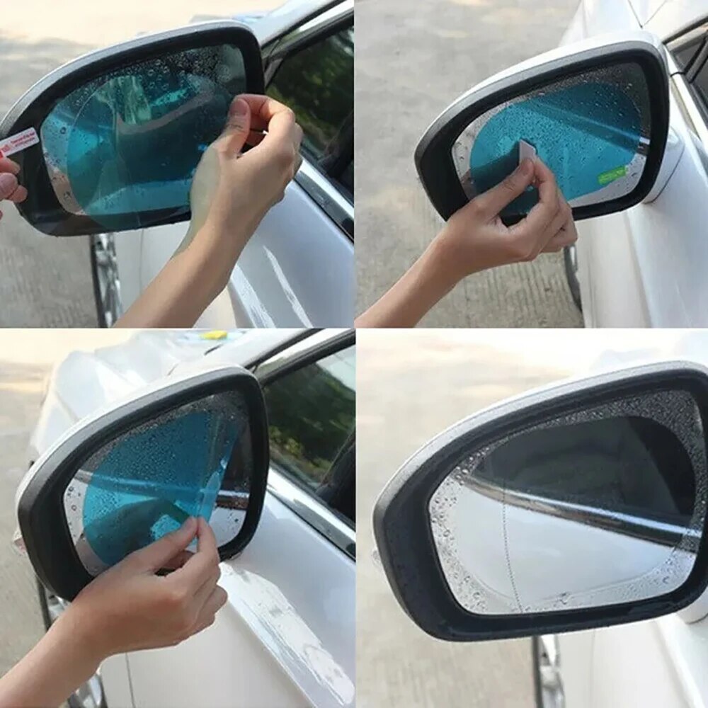Anti Glare Car Rearview Mirror Film - 2 szt. Uniwersalna folia przeciwmgielna, przeciwodblaskowa