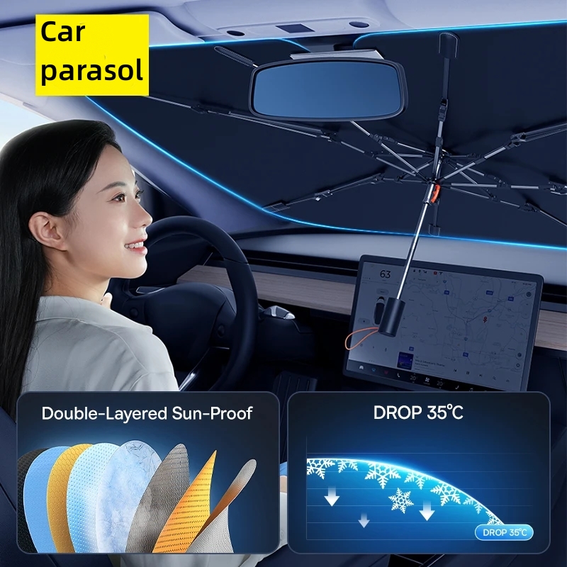 Samochodowa osłona przeciwsłon – Car Sunshade Windshield Umbrella Foldable recenzja i cena