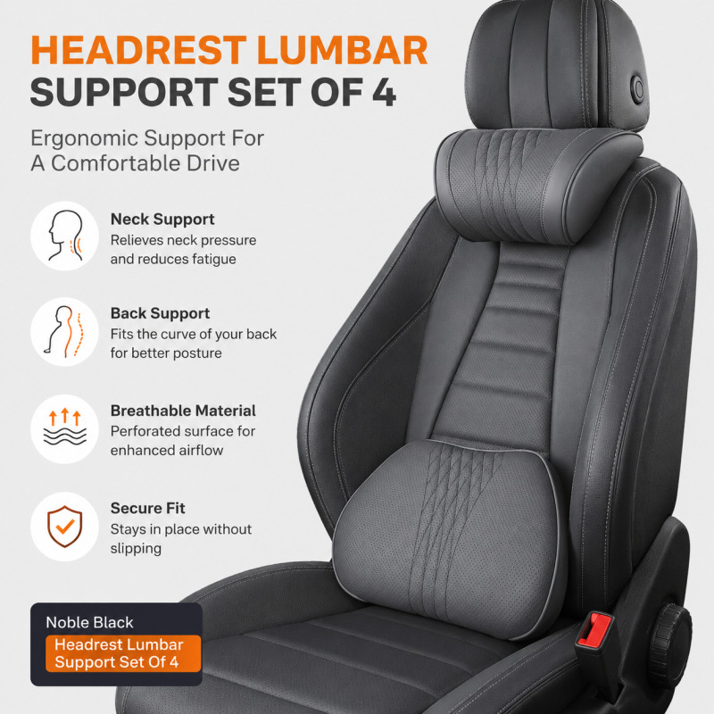 Poduszka na szyję do fotela sa – Memory Foam Car Neck Pillow Lumbar Support recenzja i cena