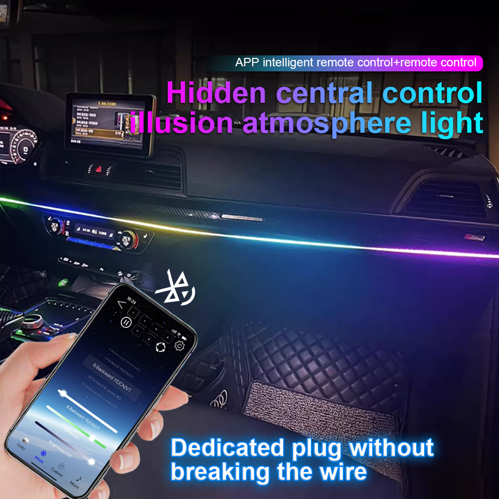 64 kolory USB Samochodowe oświ – Led Ambient Interior Car Lights App Control recenzja i cena
