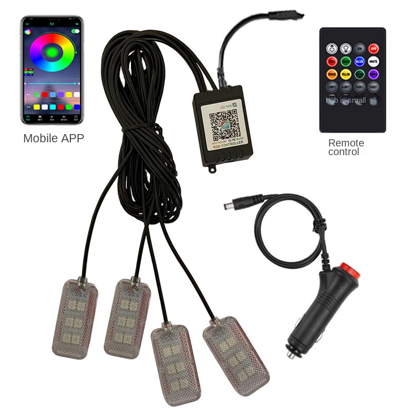 Neon podwójny kontrolny oświet – Led Ambient Interior Car Lights App Control recenzja i cena